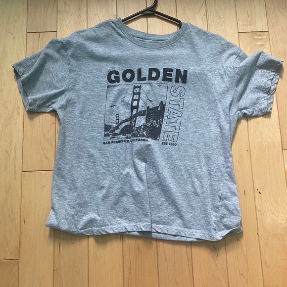Gray “Golden State” Oversized T-shirt - Picture 1 of 2